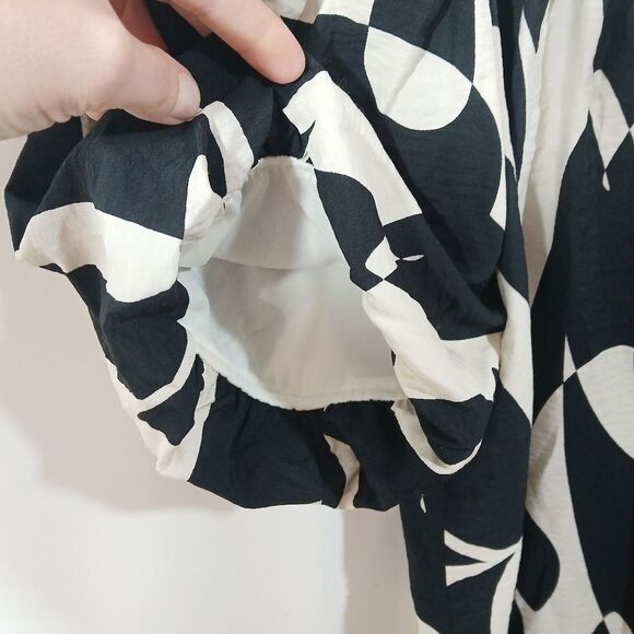 Sara Michelle Semi Sheer Black White Dress Small - Picture 10 of 11